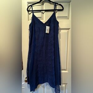 Elegant Blue Lace Dress